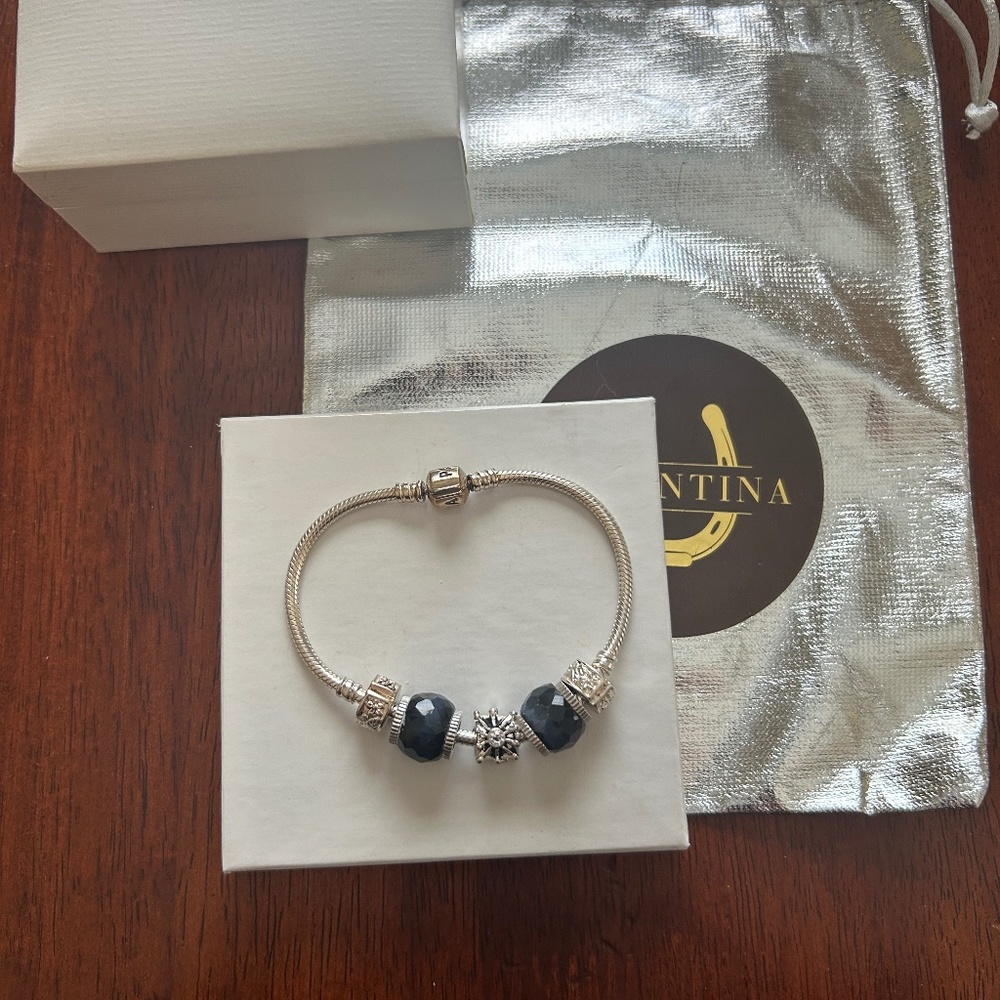 Pandora Sterling Silver Bracelet w/ Charms